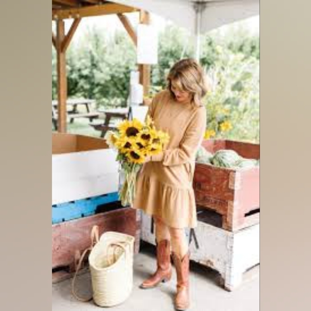 Jillian Harris x Smash + Tess Essential Mini Dress, Mustard Yellow, Size S